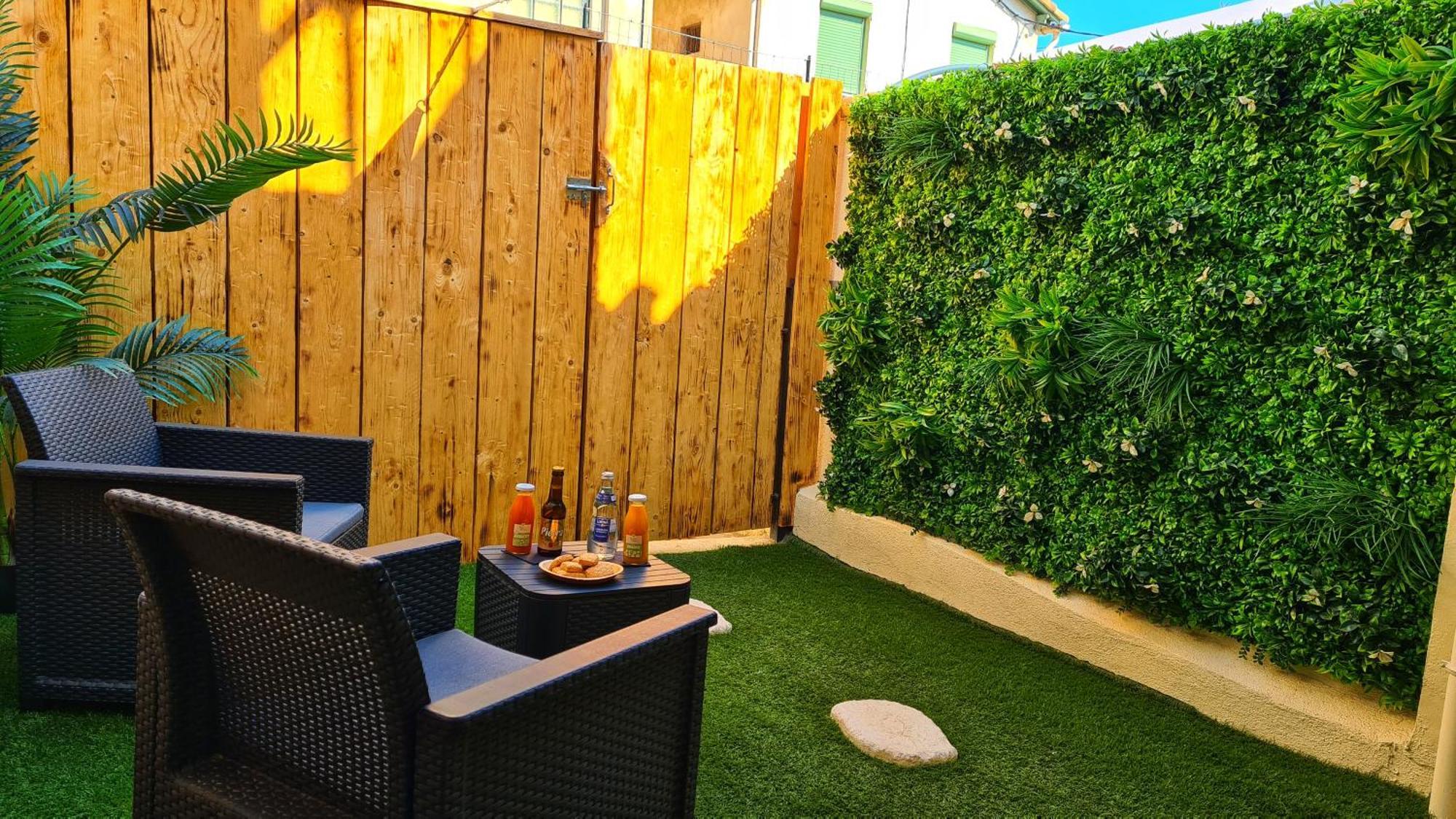 T2 Chambre Miroir Jardin Et Parking Prive Marsella Exterior foto